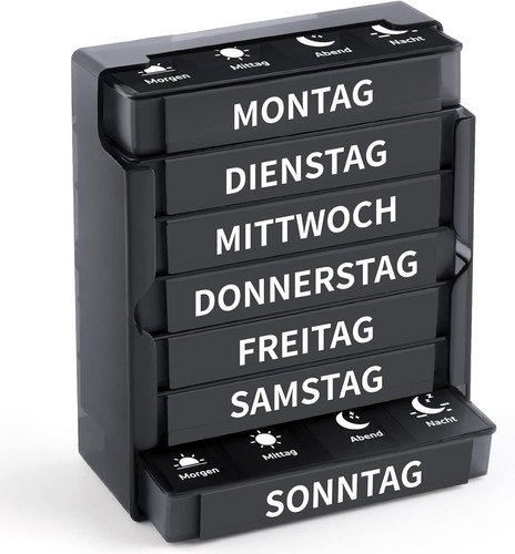Tablettenbox tage fächer - tablettenbox,