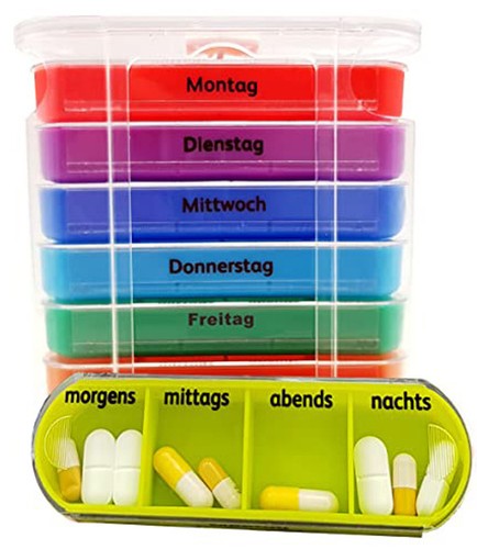 Tablettenbox tage pillendose - 7,