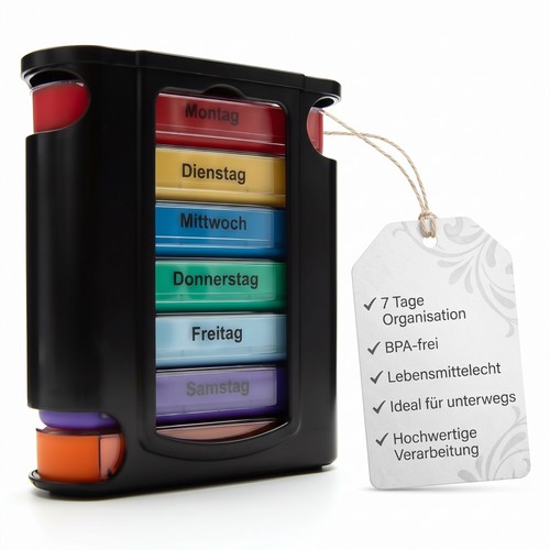 Tablettenbox tage pillendose - 7,
