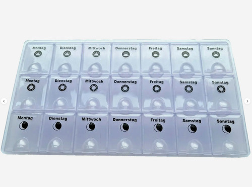 Große pillendose fächer - große,