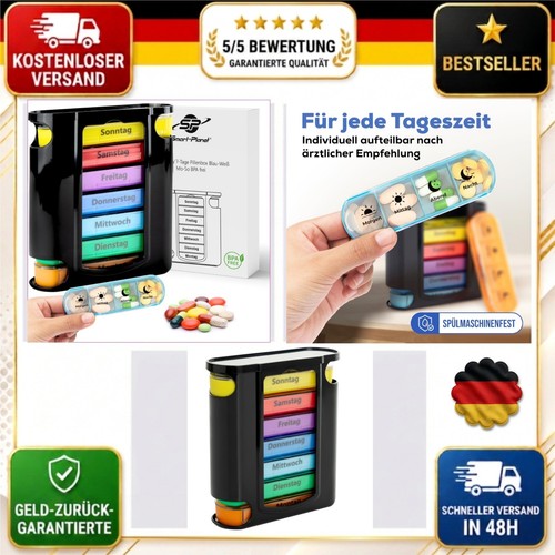 Tablettenbox tage fächer - tablettenbox,