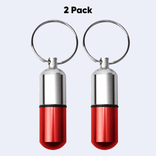 Metall pillendose aluminium - 2x,