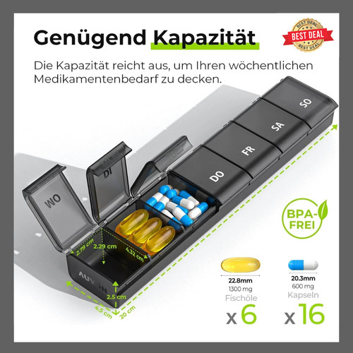 Auvon tablettenbox tage - auvon,
