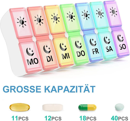 Tablettenbox tage fächer - tablettenbox, 7