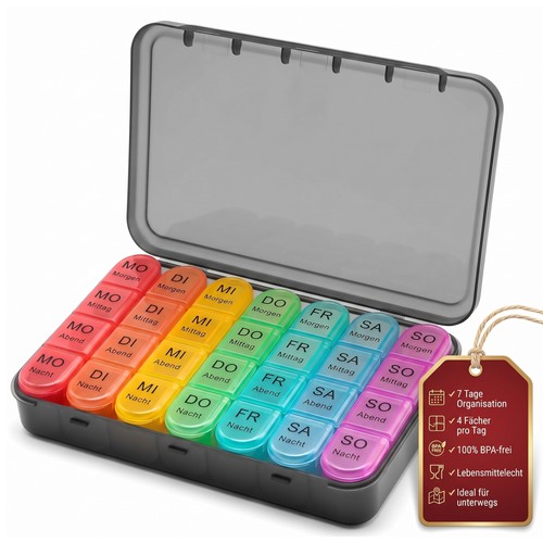 Tablettenbox tage fächer - tablettenbox, 7